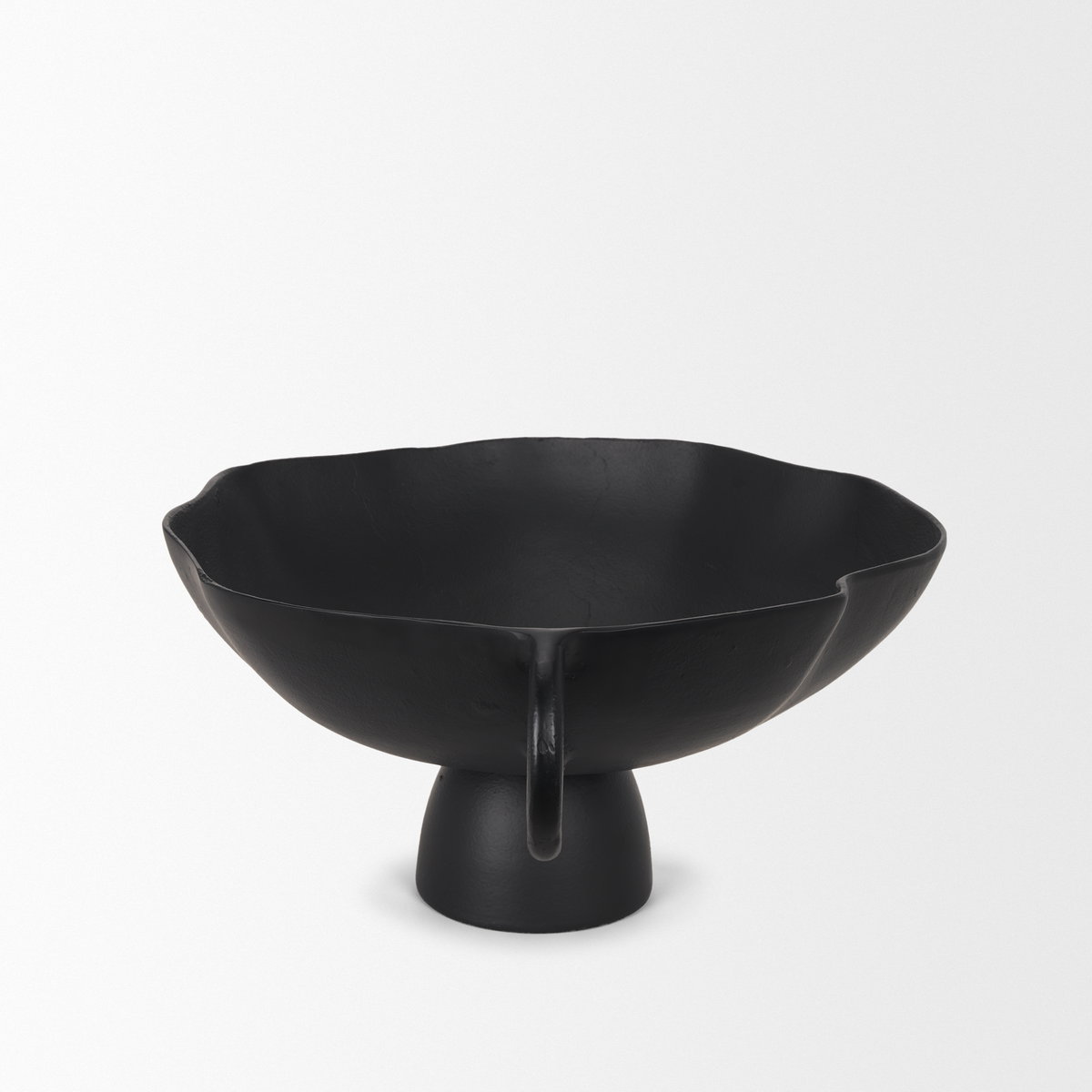 Radka Large Matte Black Metal Decorative Bowl, by Mercana, 19.69" length x 15.75" width x 8.25" height View 7