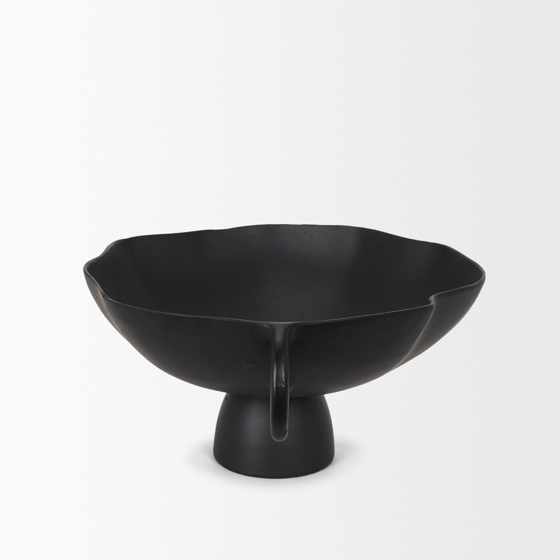 Radka Large Matte Black Metal Decorative Bowl large image 