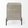 Arelius 20L x 18W x 26H Gray Wood with Black Metal Frame End/Side Table thumbnail 6