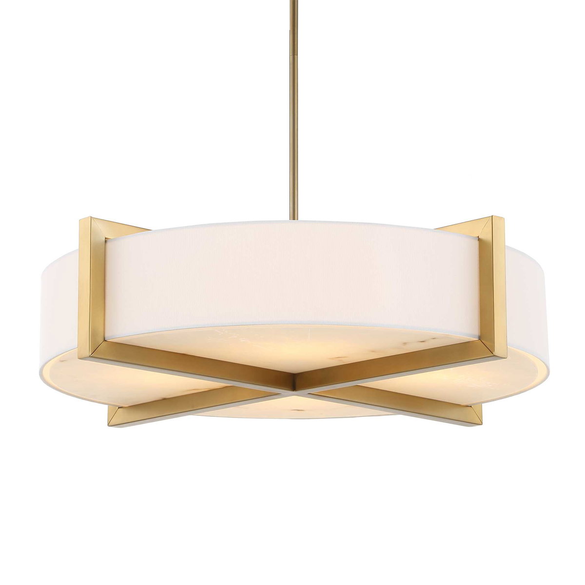 Cresson 4 Light Drum Pendant, Ceiling Light by Uttermost, 6.5" height x 30" diameter View 1