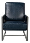 Edmonds Distilled Leather Chair,Blue thumbnail 1
