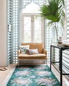 Rifle Paper Co. x Loloi Jardin Rug, 1'6" length x 1'6" width thumbnail 2