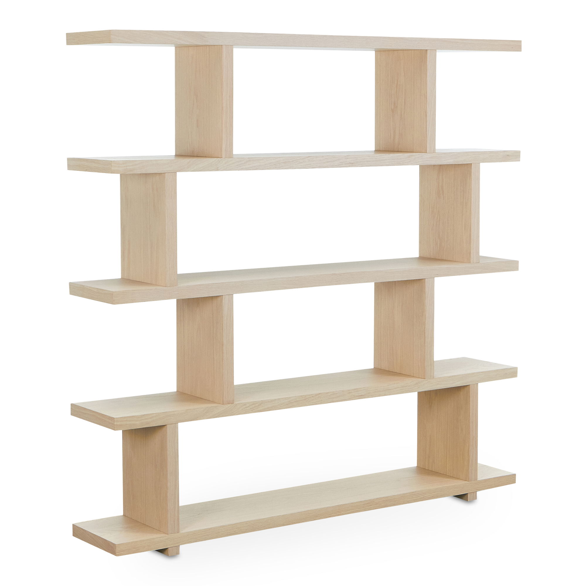 Miri Large Shelf Oak, Shelving & Bookcase by Moe's Home, 63" width x 63" height x 11" depth View 2