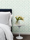 Roulettes Cream & Blue Wallpaper, by York Wall, 27' length x 2'3" width x 0.02" depth thumbnail 2