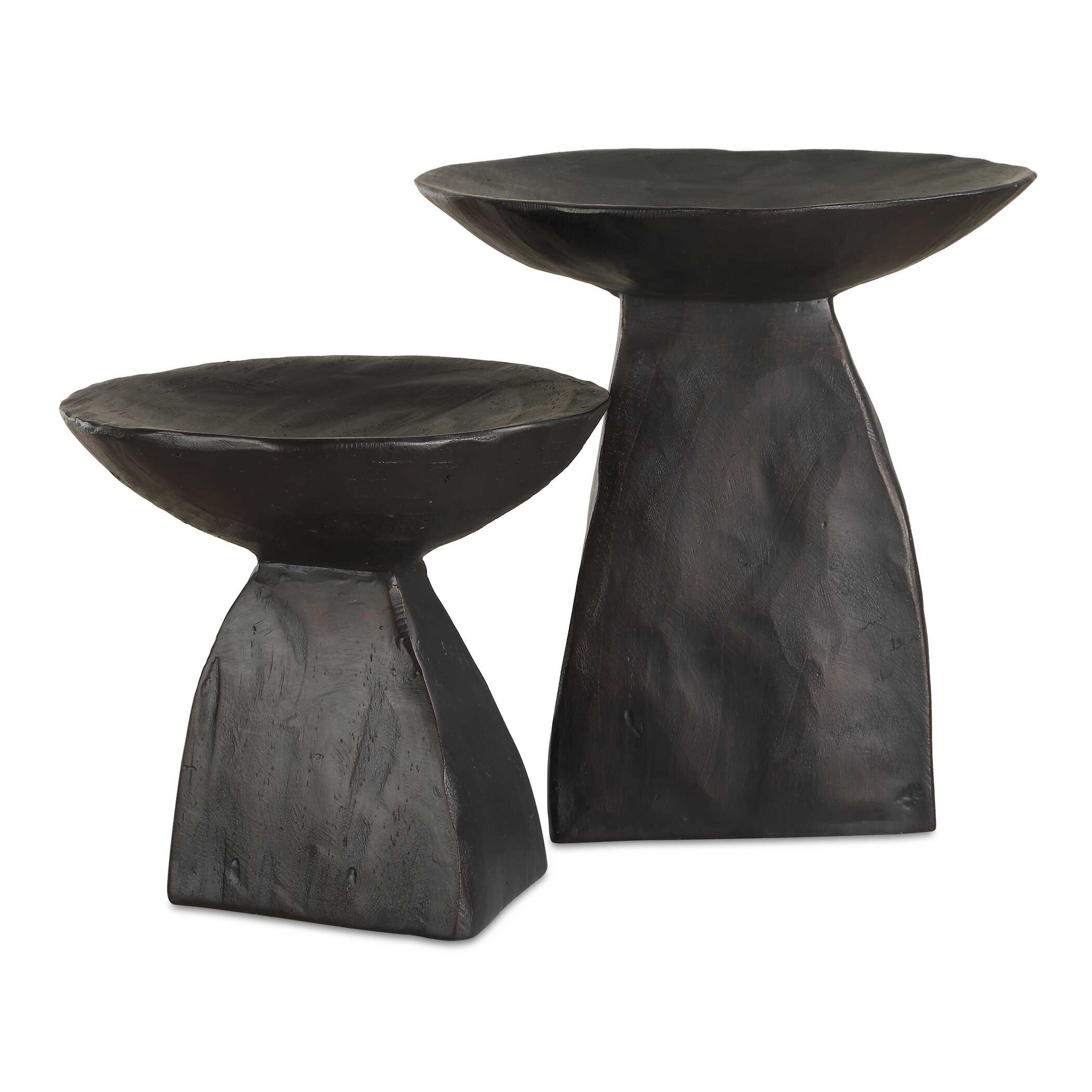 Shadow Pedestal Bowls Set/2, Decorative by Uttermost, 10.5" width x 11" height x 10.5" depth View 1