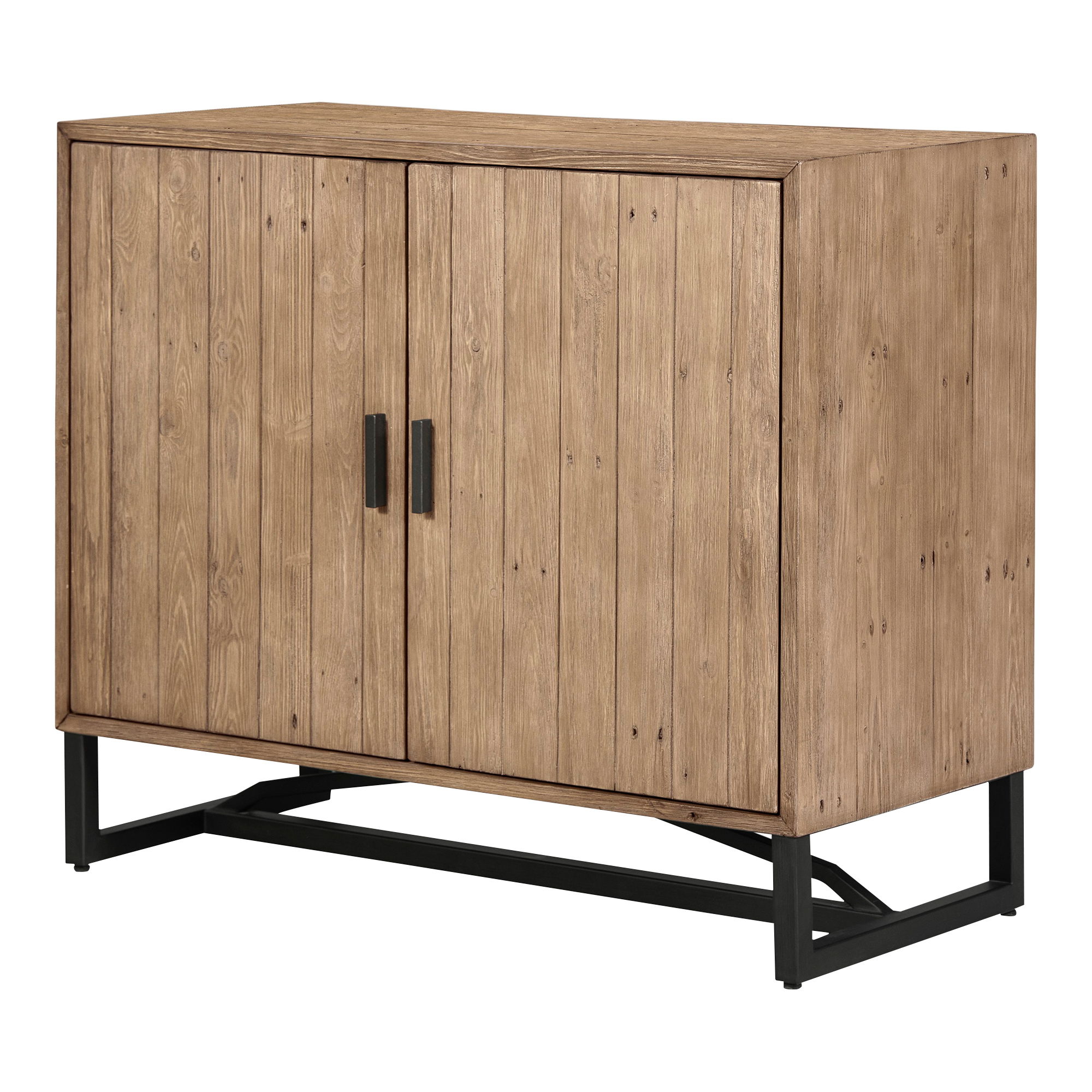 Sierra 2 Door Cabinet Natural, Cabinets & Sideboard by Moe's Home, 39" width x 33" height x 18" depth View 3