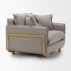 Roy II Flint Gray Upholstered and Brown Wood Frame Arm Chair thumbnail 7