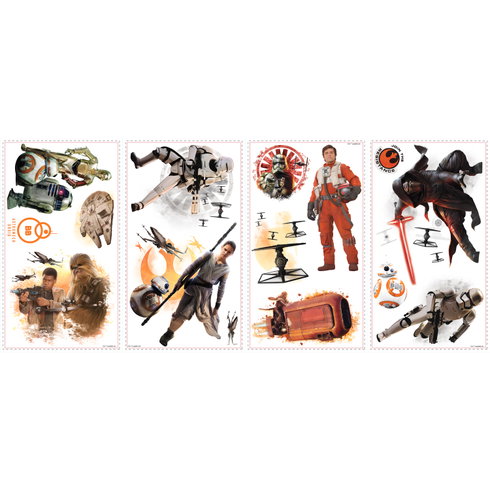Star Wars The Force Awakens Ep VII Ensemble Cast Wall Decals