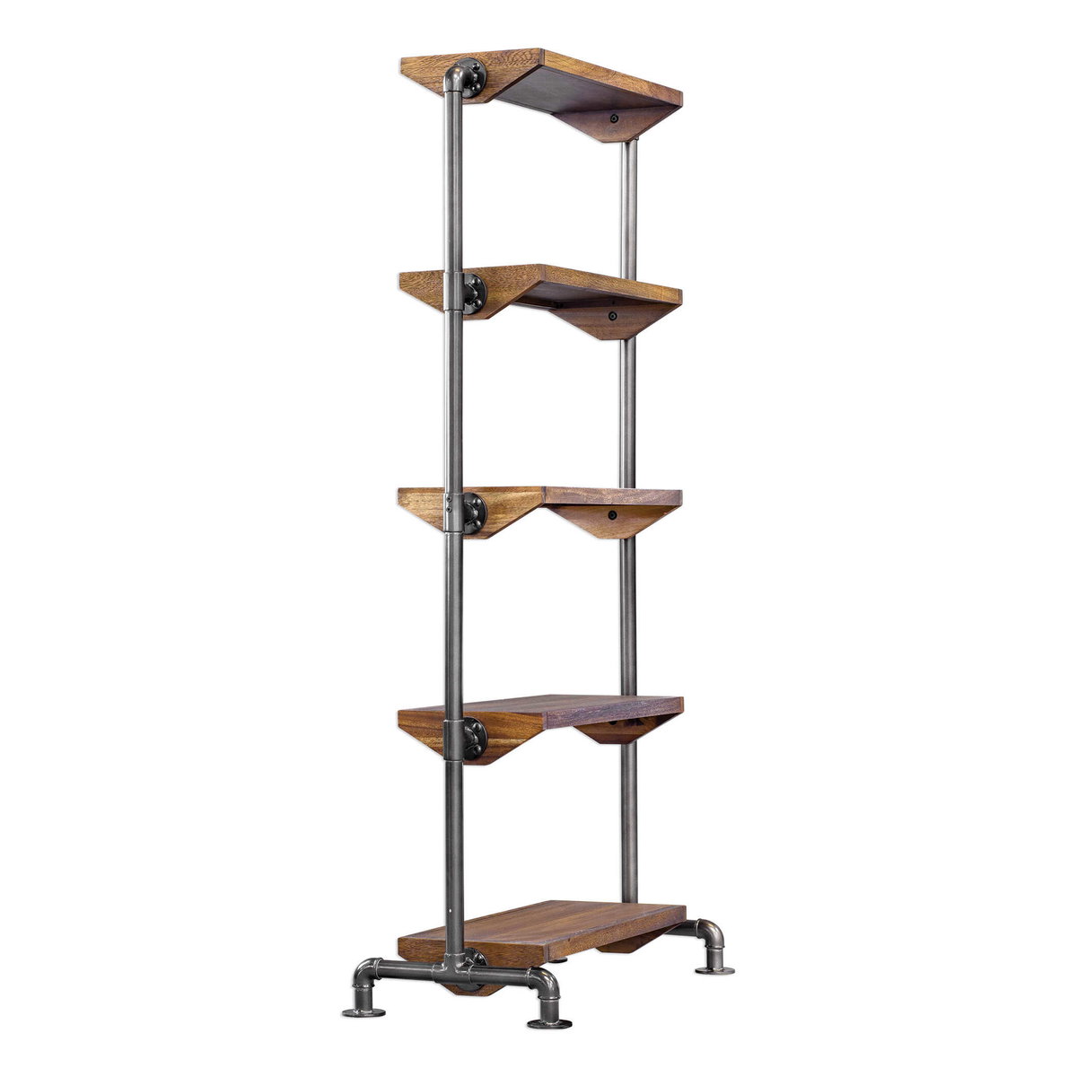Rhordyn Industrial Etagere, Shelving & Bookcase by Uttermost, 33" width x 72" height x 17.75" depth View 4