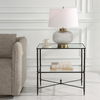 Henzler Mirrored Steel Lamp Table thumbnail 1