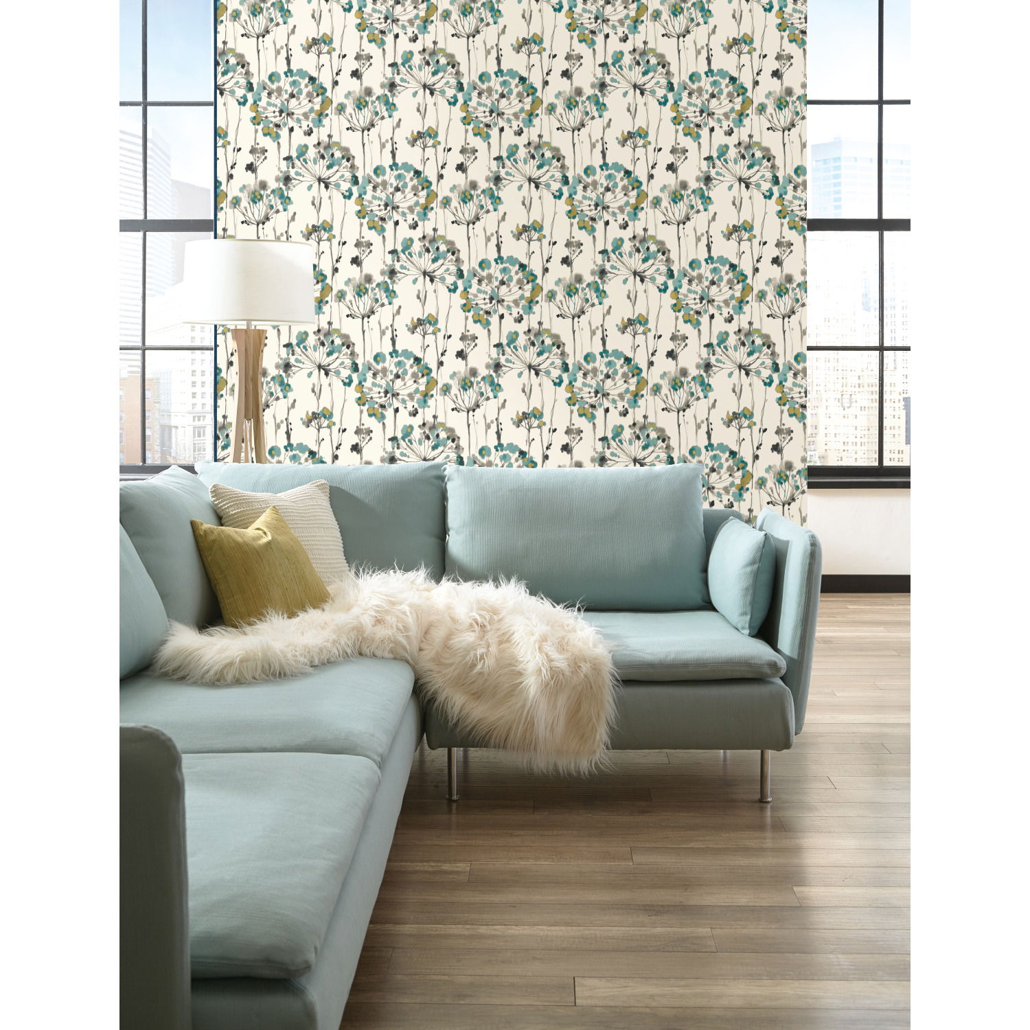 Flourish Gold Metallic Wallpaper large image 