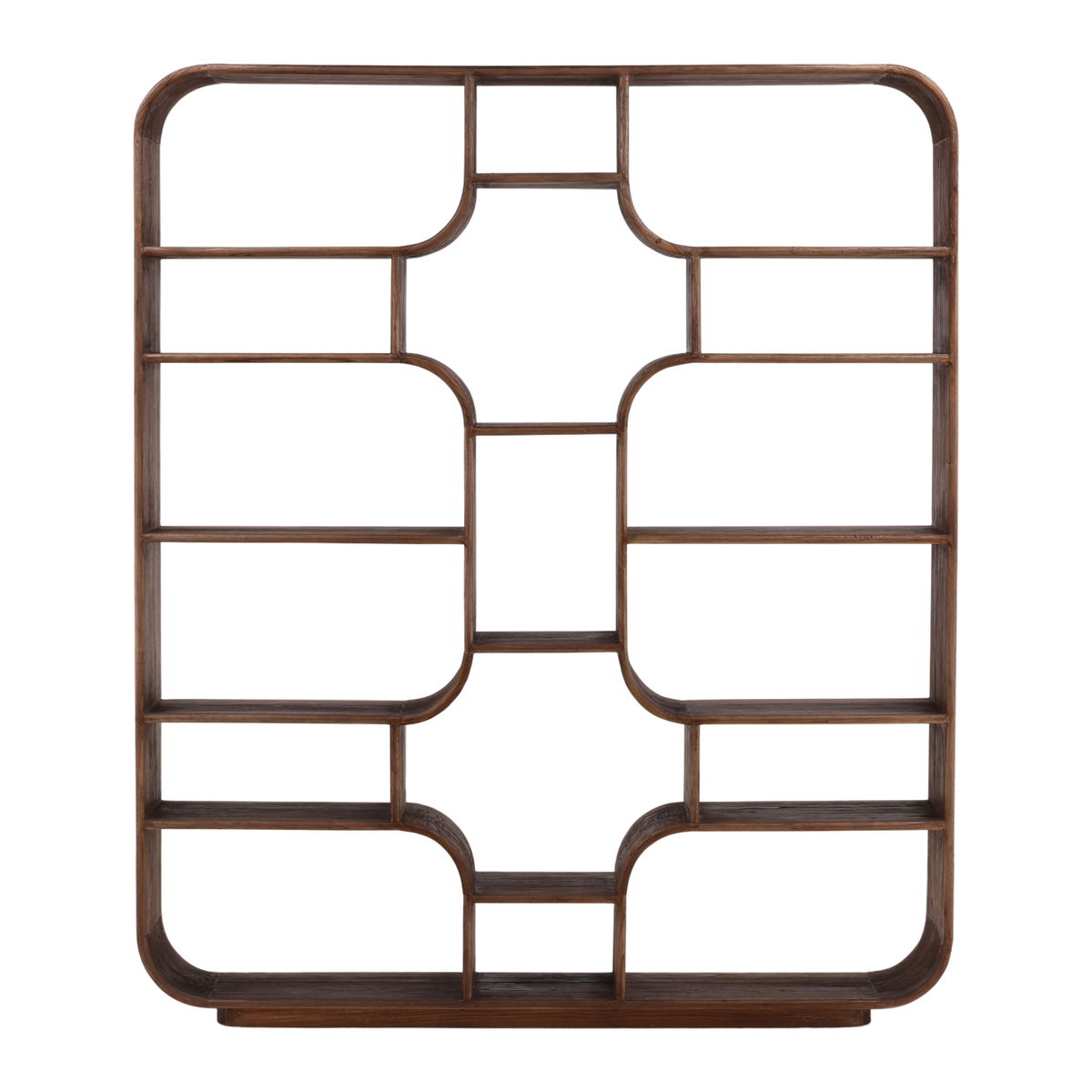Gaetan Bookcase Brown, Shelving & Bookcase by Dovetail, 66.85" width x 78.5" height x 15.75" depth View 2