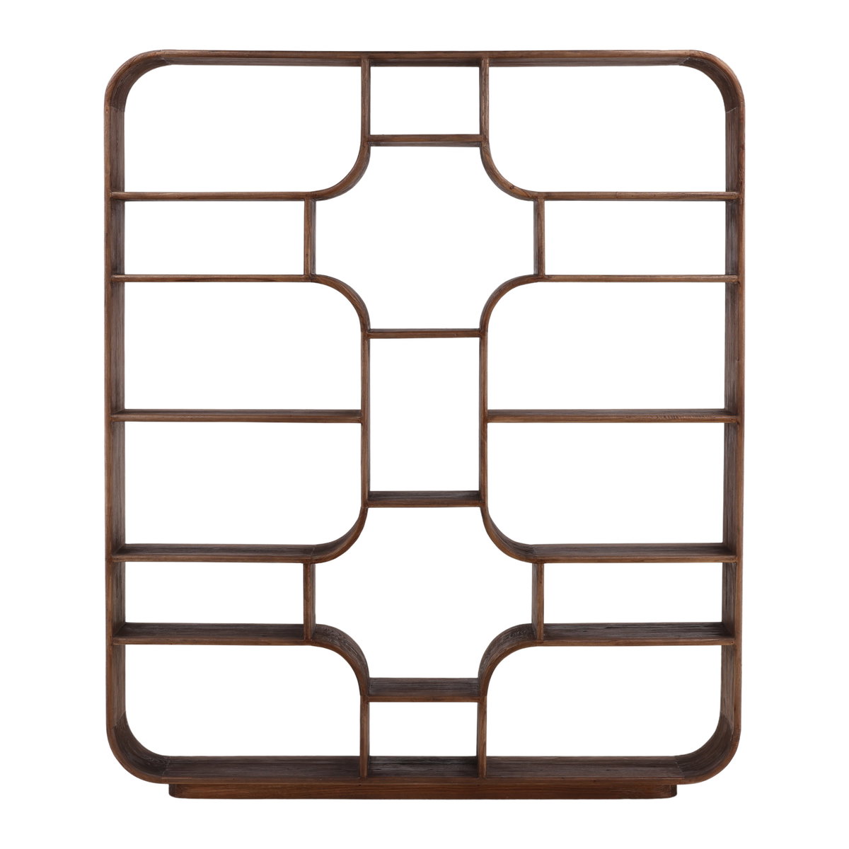 Gaetan Bookcase Brown, Shelving & Bookcase by Dovetail, 66.85" width x 78.5" height x 15.75" depth View 2