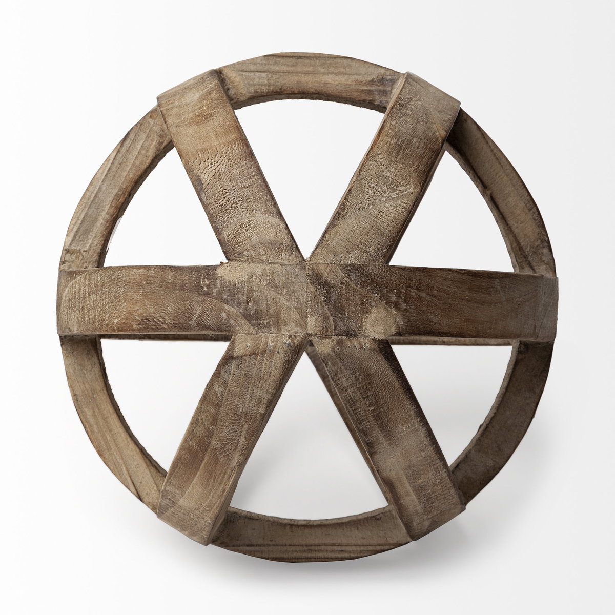 Tibik 8L x 8W Natural Wooden Orb, Decorative Object by Mercana, 8" length x 8" width x 8" height View 6