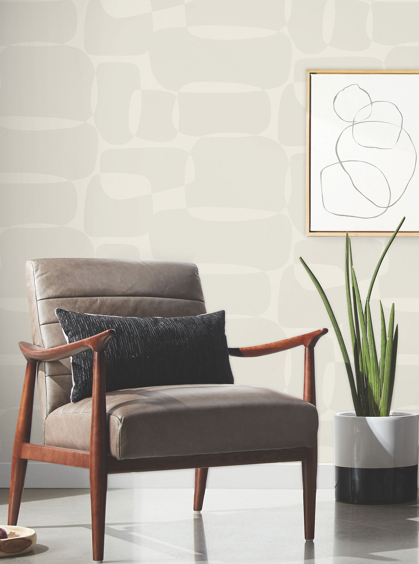 Block Caramel & Cream Wallpaper large image 