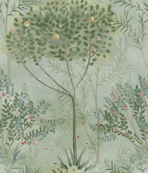 Orchard Green Wallpaper