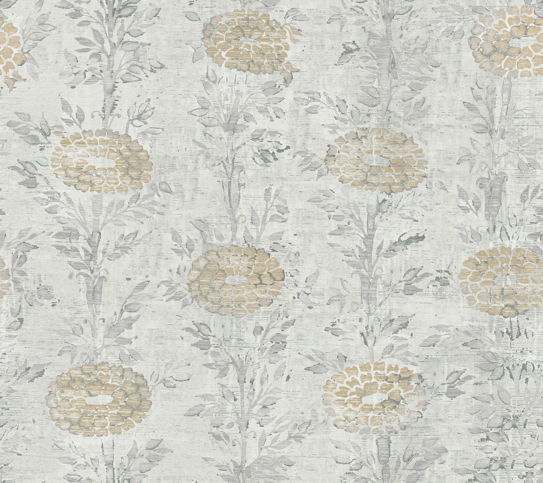 French Marigold Gold  & White Wallpaper large image 