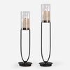 Durga Iron Work Candleholders Set/2, Candles & Candle Holder by Uttermost, 7.25" width x 30.5" height x 7.25" depth thumbnail 1