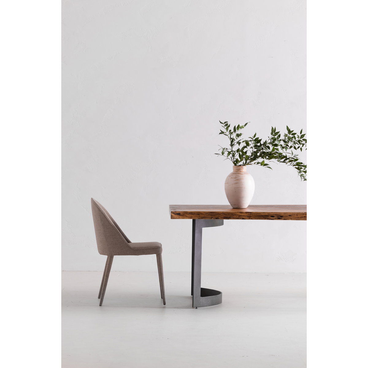 Bent Small Dining Table Brown, by Moe's Home, 98.5" width x 29.5" height x 40" depth View 8