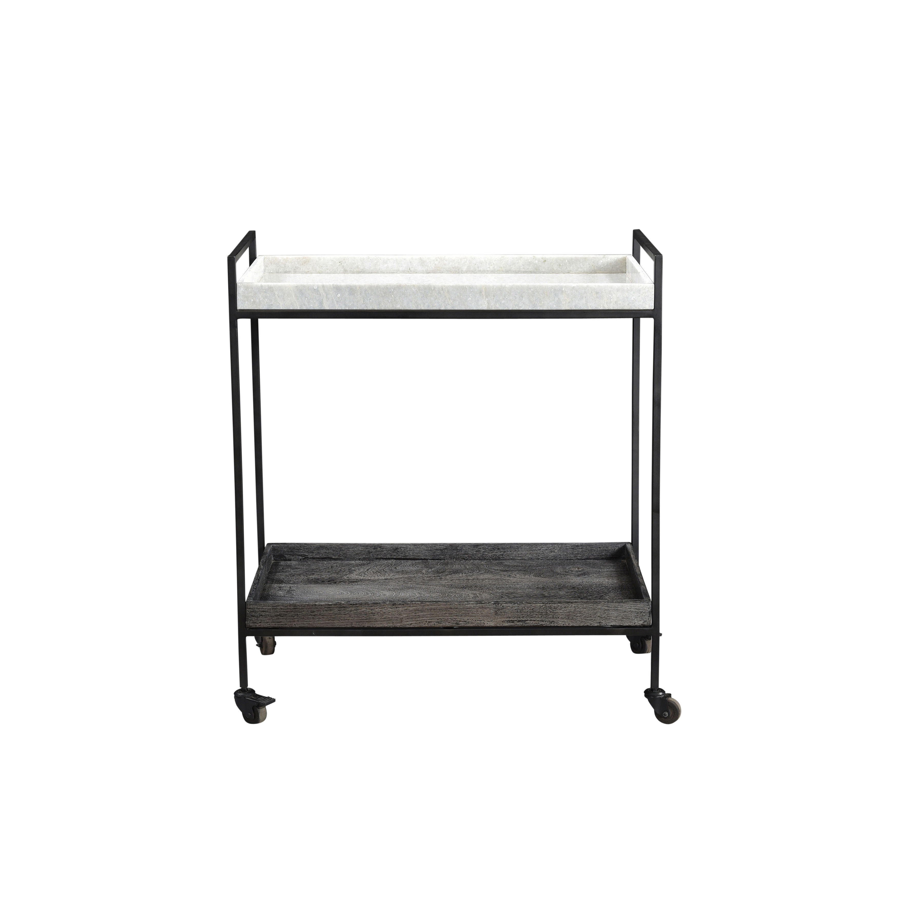 Cortana Bar Cart, Bar Carts & Cabinet by Dovetail, 32" width x 32" height x 16" depth View 2