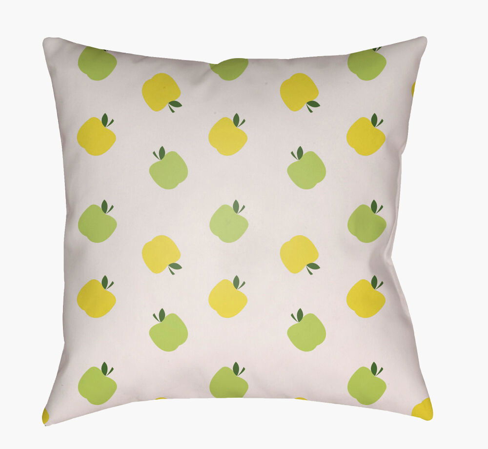 Apples Accent Pillow, Decorative Pillow by Surya, 18" length x 18" width