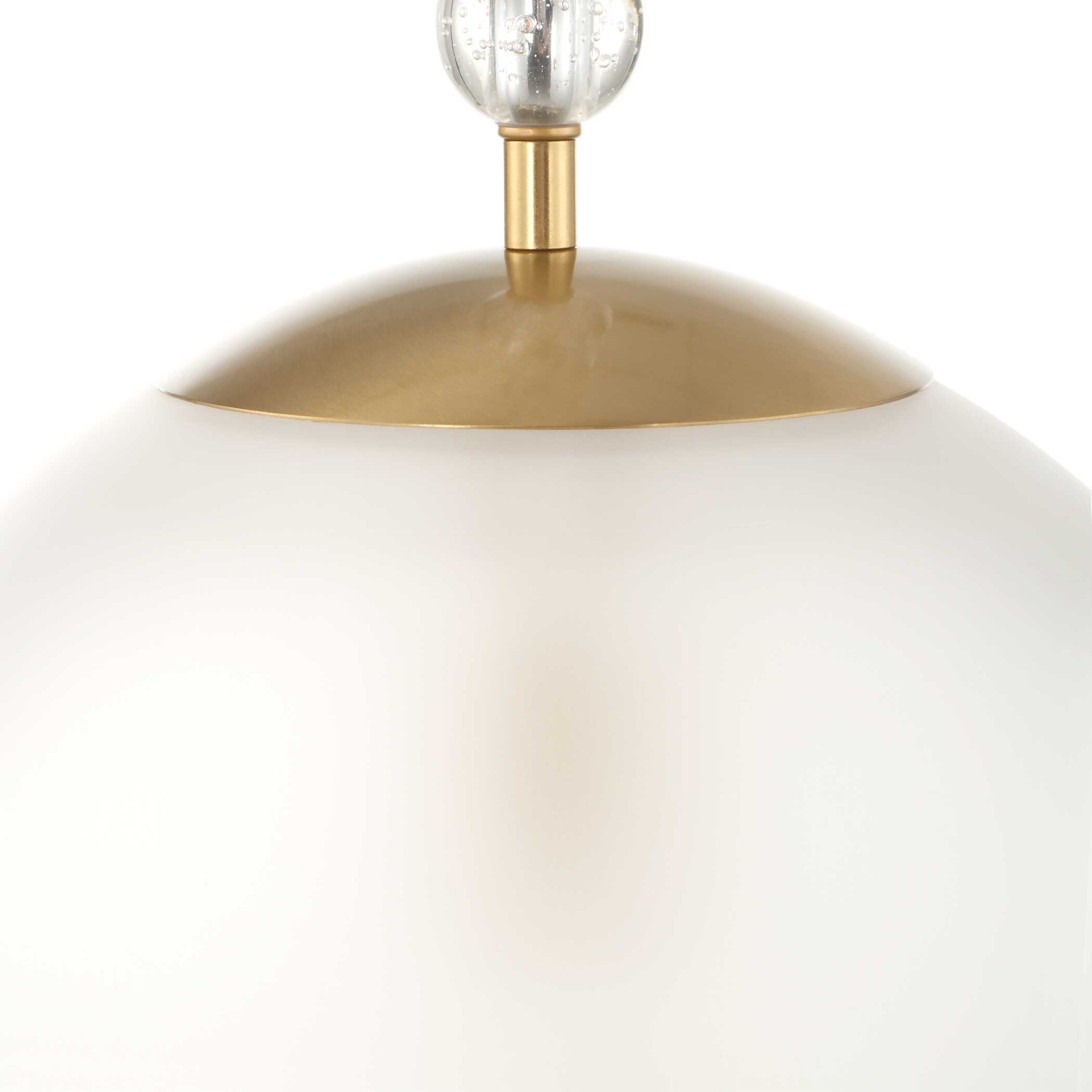 Ripple 1 Light Frost Glass Pendant, Ceiling Light by Uttermost, 30" height x 11.62" diameter View 8