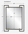 Ivey Rectangle Industrial Mirror, by Uttermost, 2'8.5" width x 3'6" height x 2.5" depth thumbnail 3