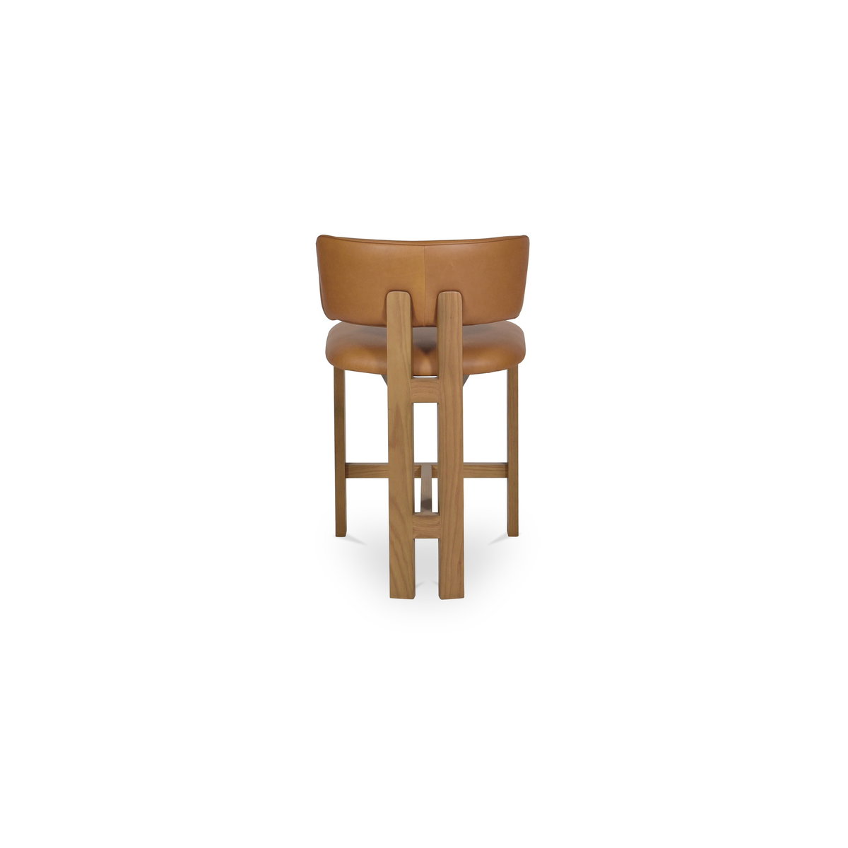 Morel Counter Stool Brown Leather, Counter & Bar Stool by Moe's Home, 21.25" width x 35.43" height x 22.04" depth View 5
