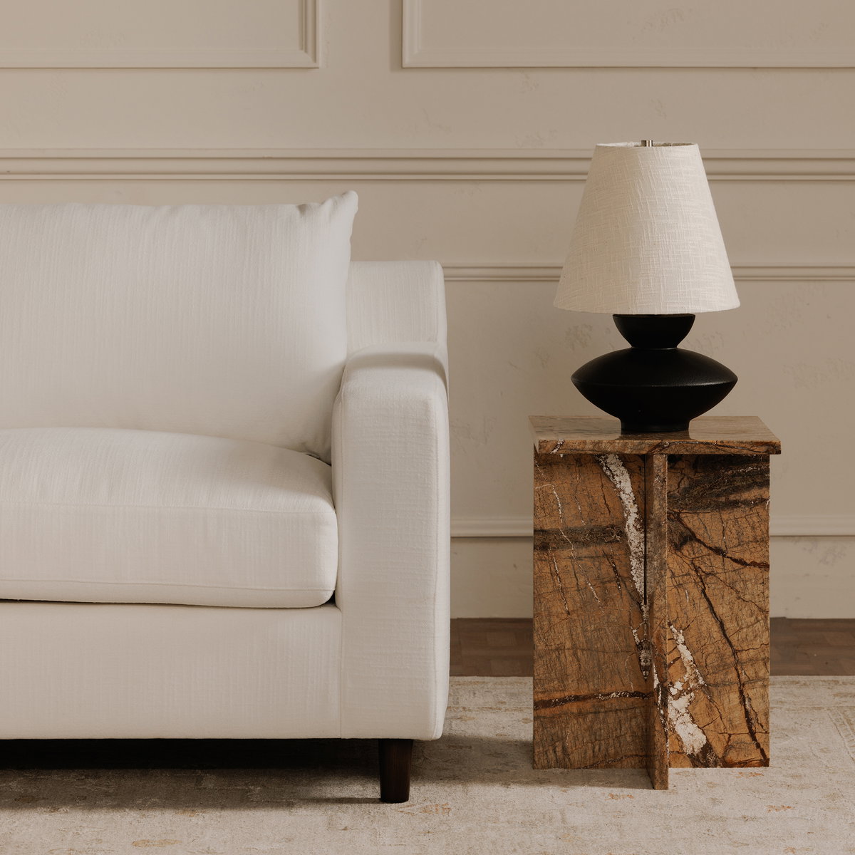 Hutton Left Sectional White, Sectional Sofa by Moe's Home, 100" width x 36.2" height x 29.8" depth View 7