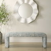 Amie Spa Blue Bench, Benche by Uttermost, 54" width x 18" height x 19" depth thumbnail 2