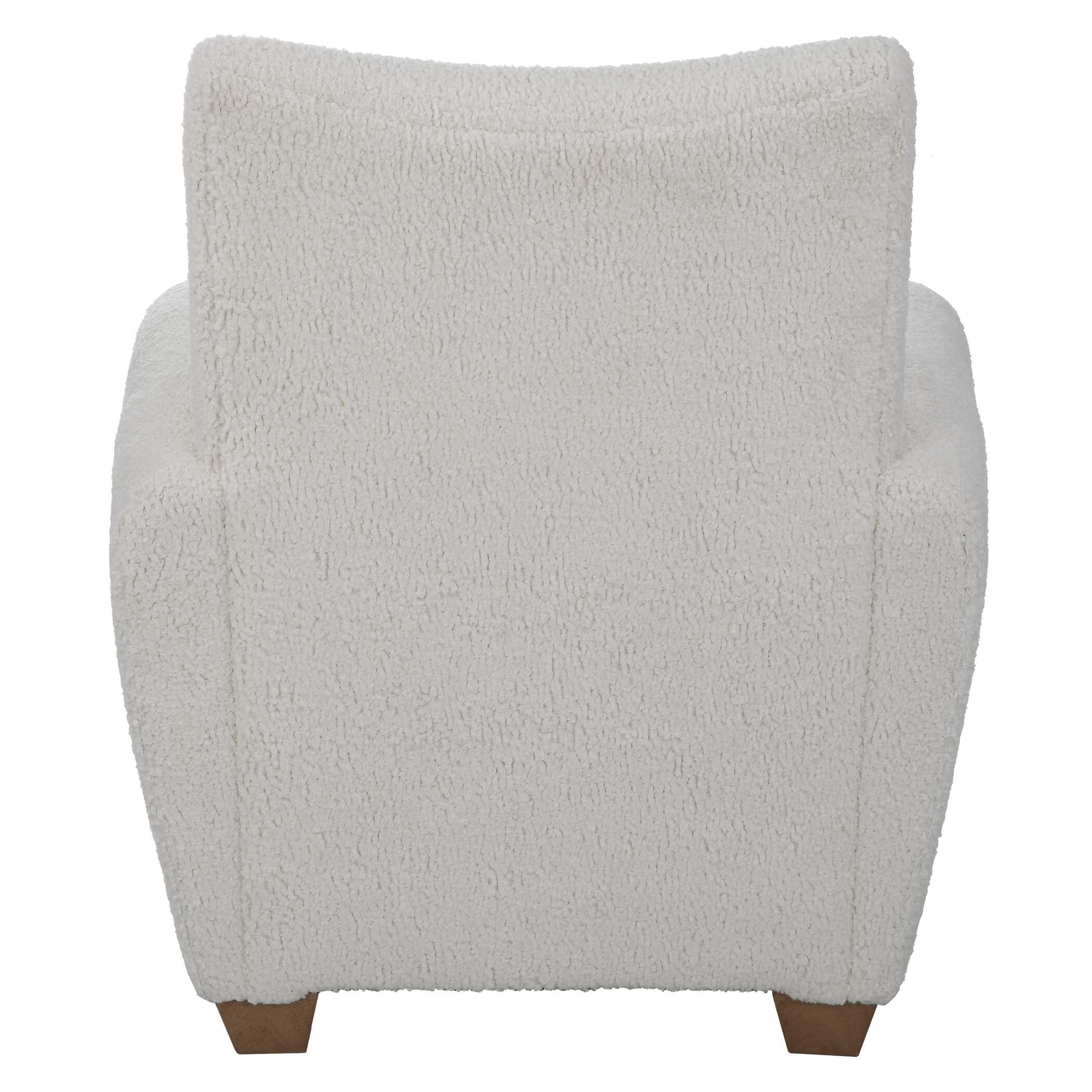Teddy White Shearling Accent Chair large image 