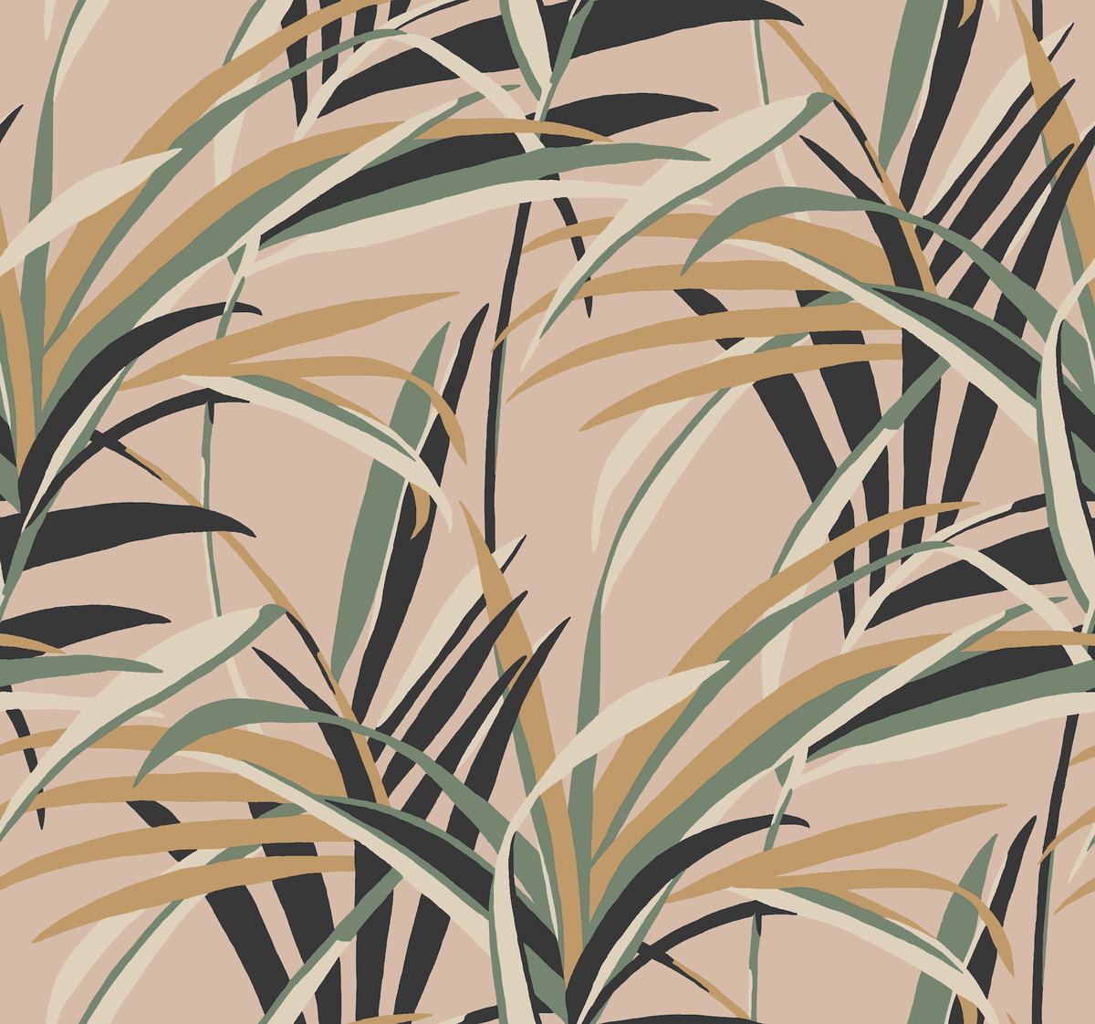 Tropical Paradise Blush Wallpaper, by York Wall, 27' length x 2'3" width x 0.02" depth
