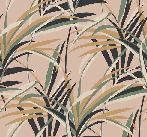 Tropical Paradise Blush Wallpaper