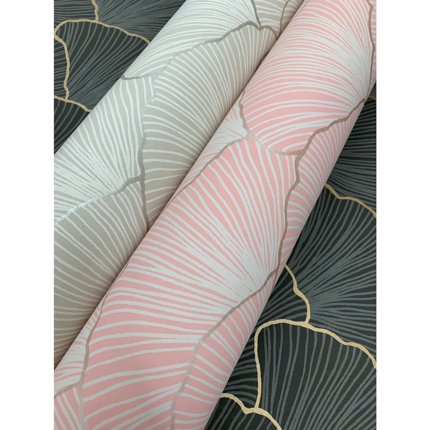 Luminous Gingko Coral Wallpaper, by York Wall, 27' length x 2'3" width x 0.02" depth View 5