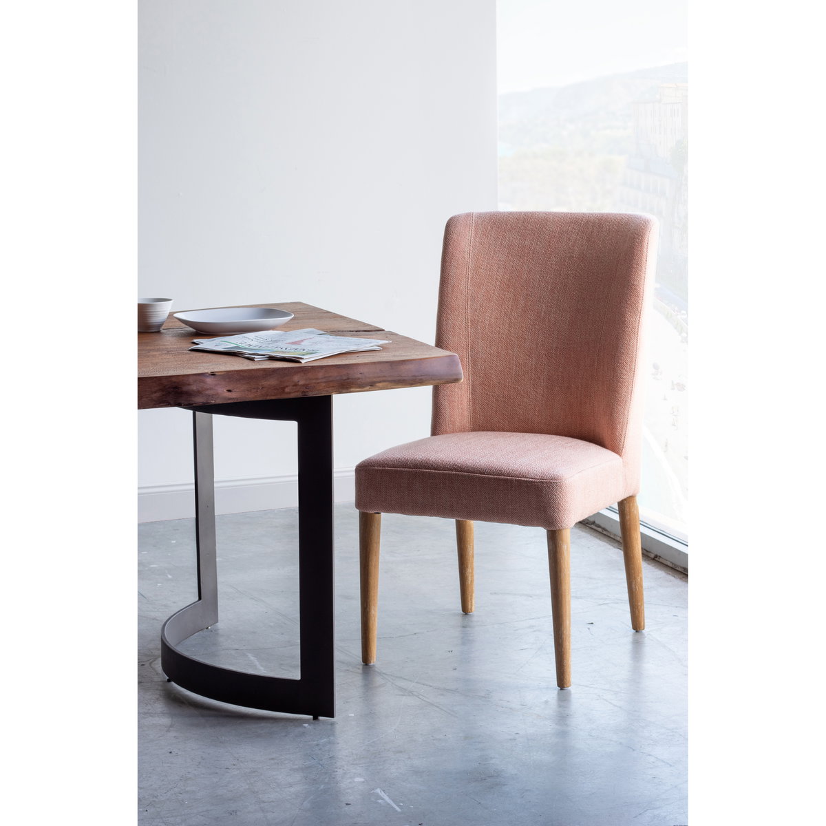 Bent Small Dining Table Brown, by Moe's Home, 98.5" width x 29.5" height x 40" depth View 6