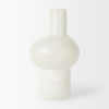 Heket Tall White Glass Vase, by Mercana, 6.89" length x 6.89" width x 12.36" height thumbnail 6