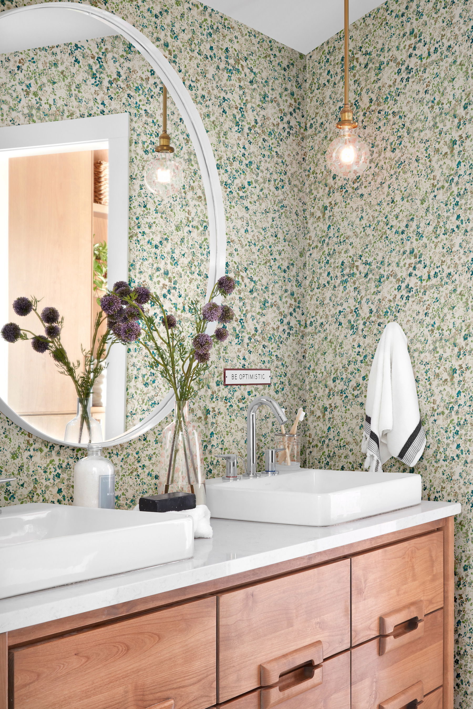 Meadow Green Wallpaper, by York Wall, 33' length x 1'8.5" width x 0.02" depth View 2