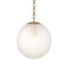 Ripple 1 Light Frost Glass Pendant, Ceiling Light by Uttermost, 30" height x 11.62" diameter thumbnail 1