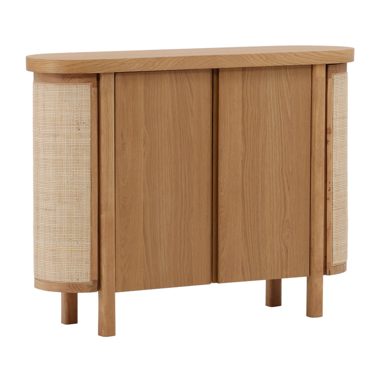 Elara Sideboard Natural, Sideboards & Buffet by Dovetail, 47.25" width x 36.25" height x 14" depth View 1