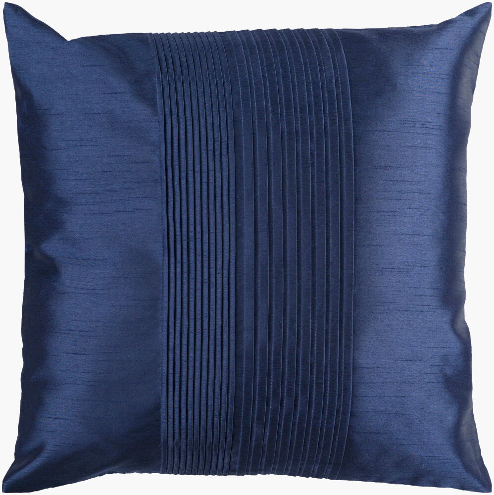 Solid Pleated Accent Pillow, Decorative Pillow by Surya, 18" length x 18" width