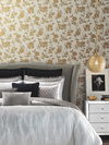 Flutter Vine White & Gold Wallpaper thumbnail 2