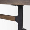 Araxi 95'L x 41'W Rectangular Trestle Dining Table | Brown Wood & Black Metal | Seats 8-10, by Mercana, 95" length x 41" width x 30" height thumbnail 8