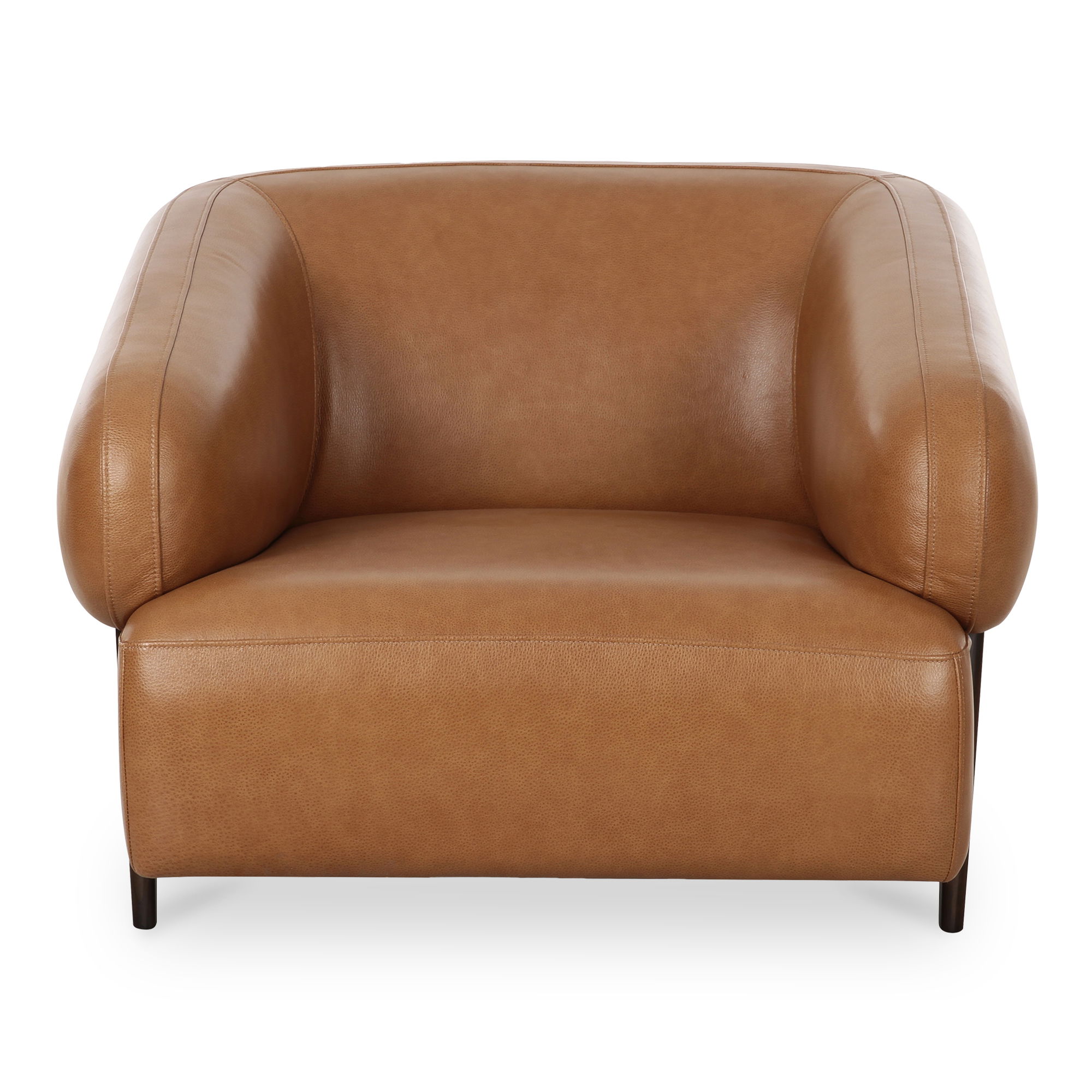 Devlin Lounge Chair Tan Leather large image 