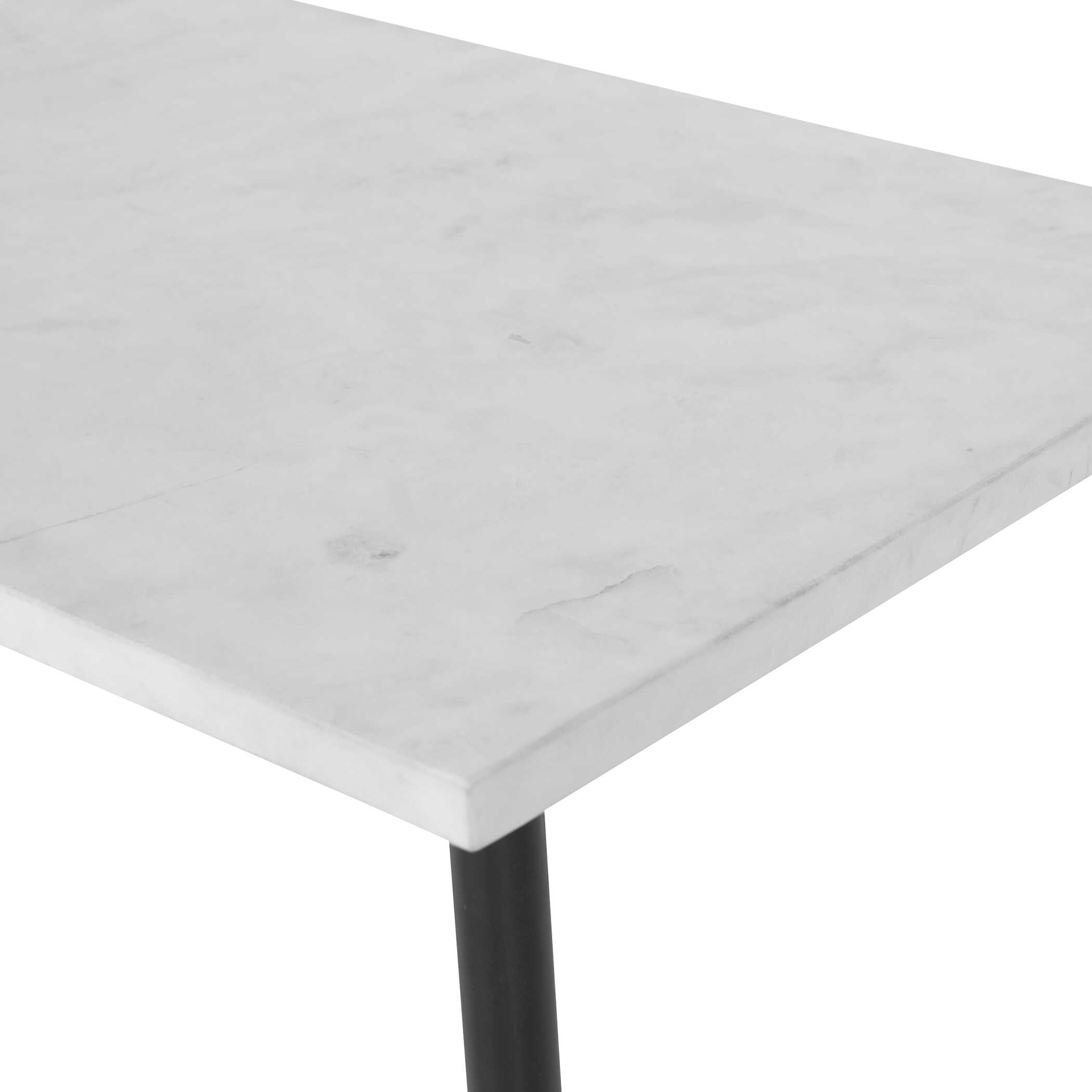 Nightfall White Marble Console Table large image 
