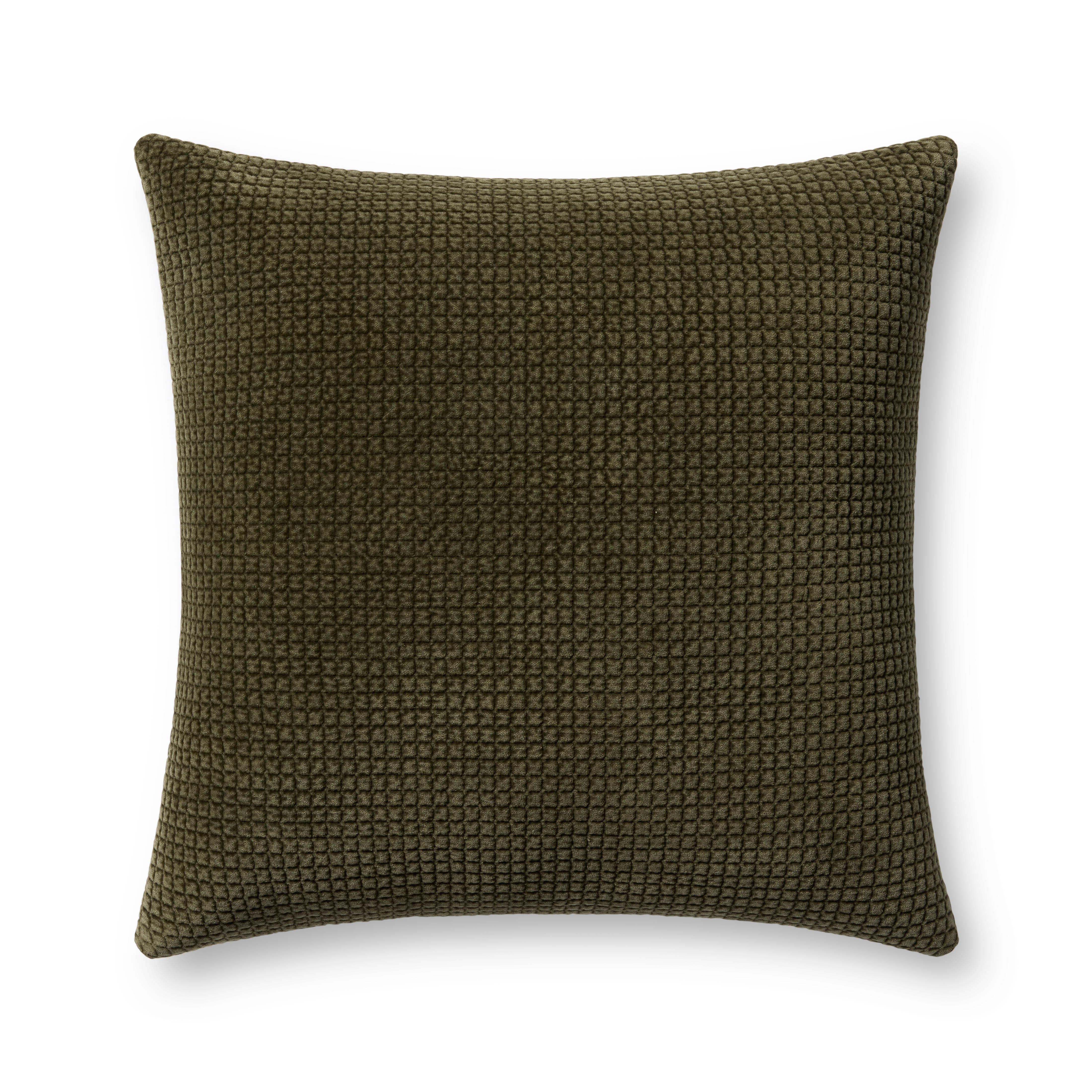 Loloi Dark Olive Pillow large image 