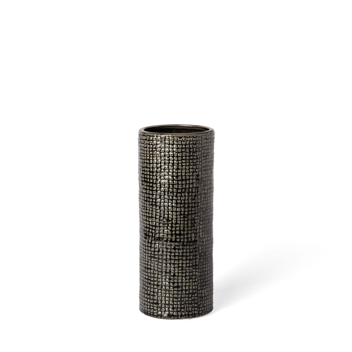 Kona II Medium Black/Gold Ceramic Vase, by Mercana, 4.13" length x 4.13" width x 9.84" height View 8
