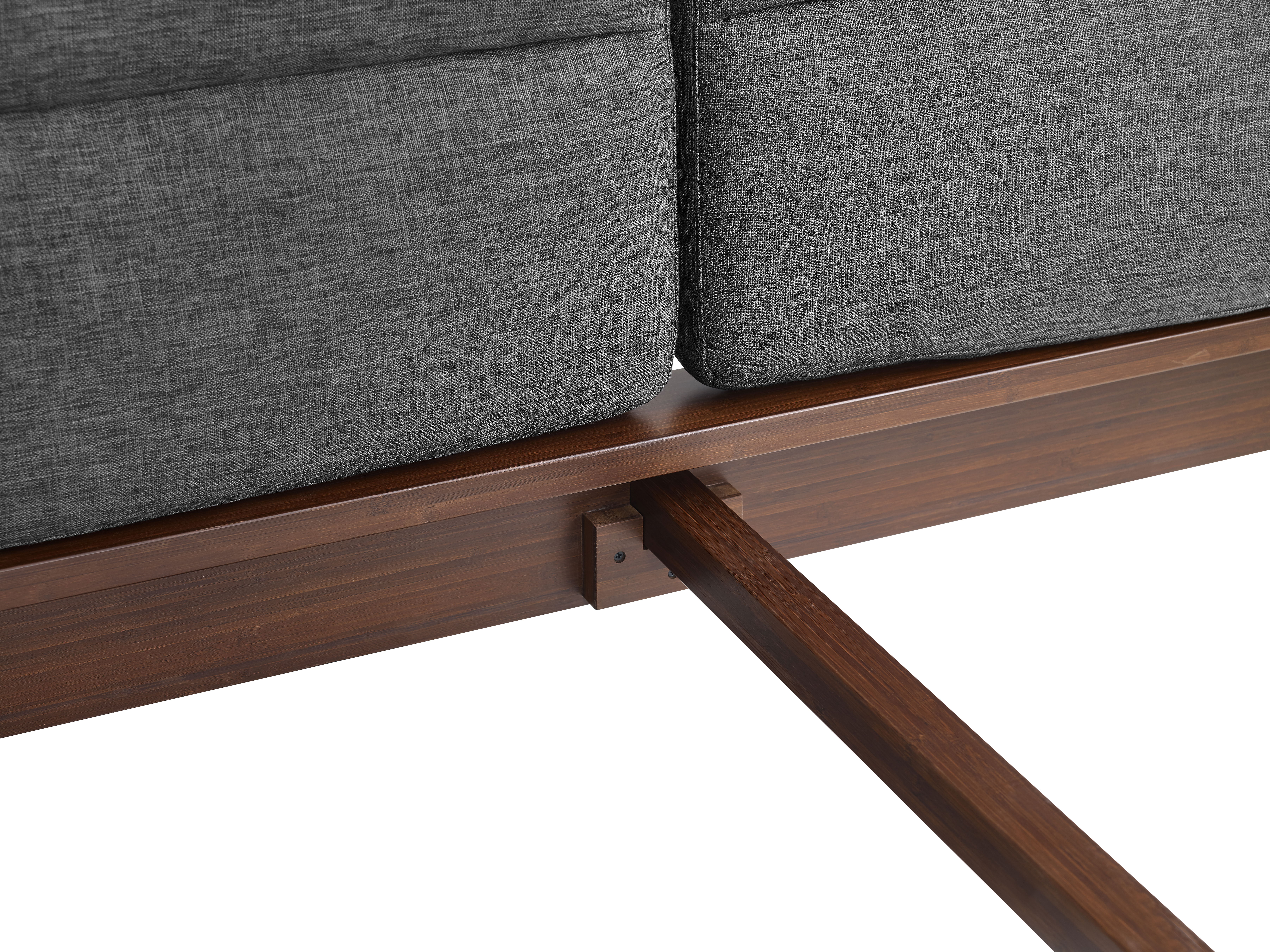 Park Avenue Queen Platform Bed with Fabric, Ruby, by Greenington, 92" length x 69.5" width x 36" height View 4