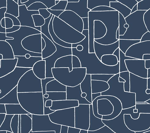 Robotics Navy Peel & Stick Wallpaper