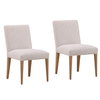 Larkin Dining Chair Set of 2 Taupe, by Dovetail, 20.5" width x 34.5" height x 26" depth thumbnail 1