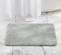 Online Designer Bathroom Gray Mist Memory Foam Bath Mat, 21x34"